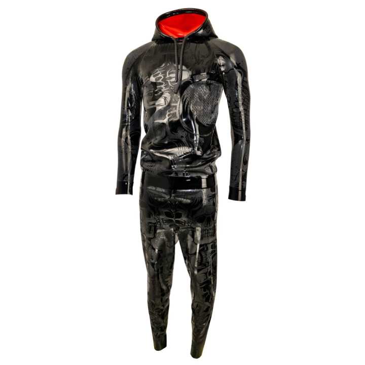 Outfit SKULL No.4 Latex Laser Edition Hoodie & Pants long